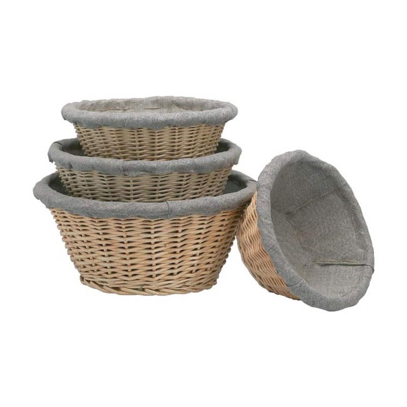 Matfer 118511 Banneton Lined Proofing Basket, Round, 9-1/2"