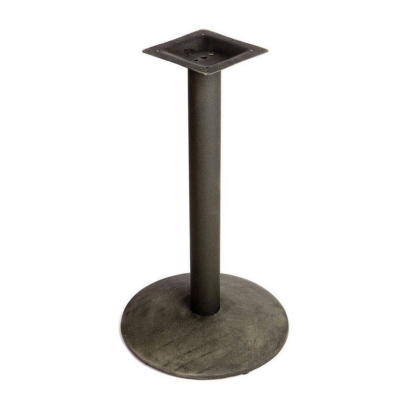Oak Street B22DISC-STD Black Stamped Steel Disc Table Base, 22" x 22" x 28-3/4"