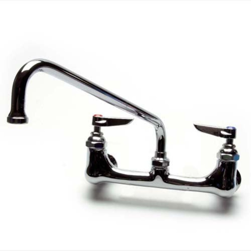 T&S Brass B0231M Mixing Faucet, 8" Center, Lever Handles, 12" Nozzle