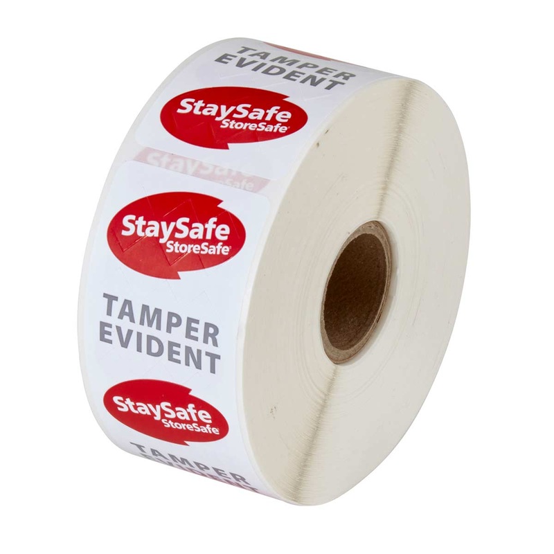 Cambro 26SSTELB6250 StaySafe Tamper Evident Label, 1-1/2" x 6", Pack of 250 Labels