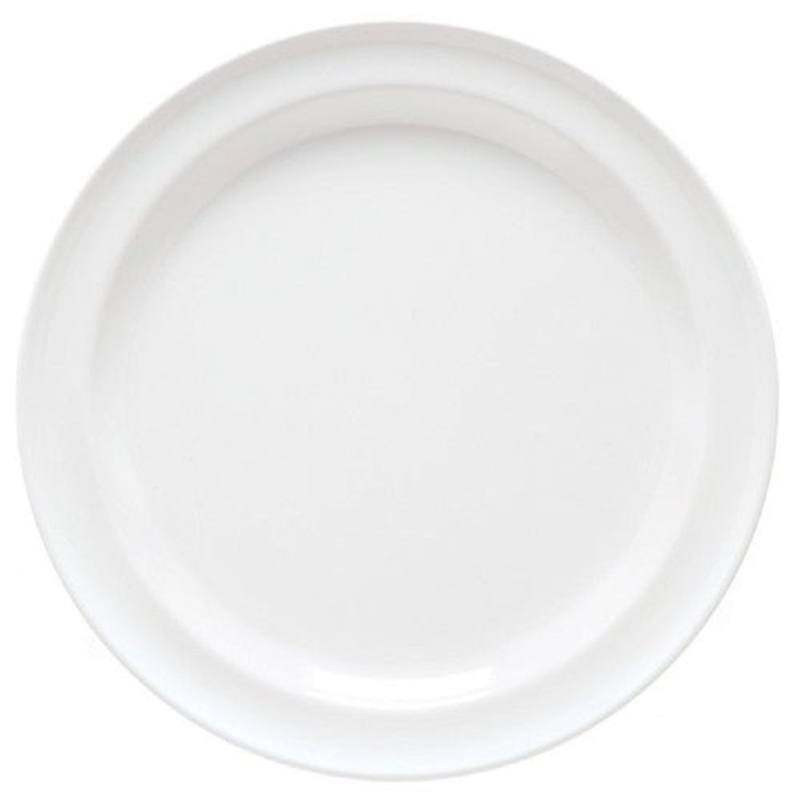 GET SPDP510W Supermel Dinner Plate, 10-1/4" Round, Case of 12