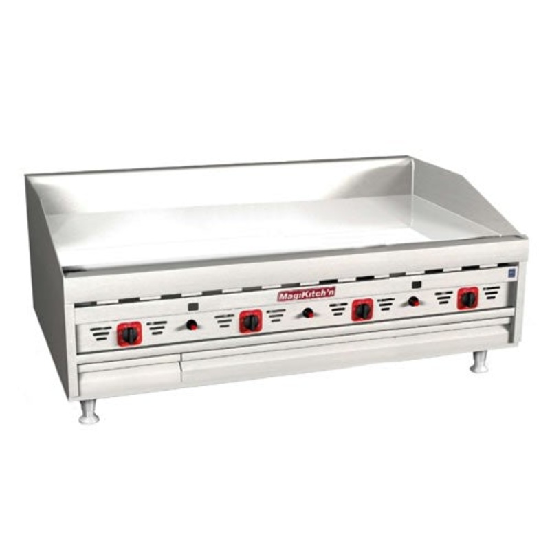 MagiKitch'n MKG48 Griddle, Thermostatic Controlled, 1" Thick, 48" Wide, Gas