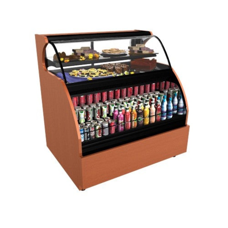 Structural Concepts HUDLR4852 Encore Merchandiser, Dual Zone Non-Refrigerated Over Refrigerated Self Serve, 50" Wide