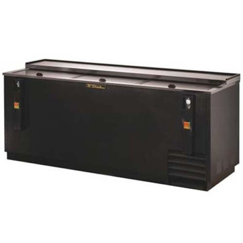 True TD-80-30-HC Bottle Cooler, Horizontal, 3 Section, 80 1/2" Wide, Black