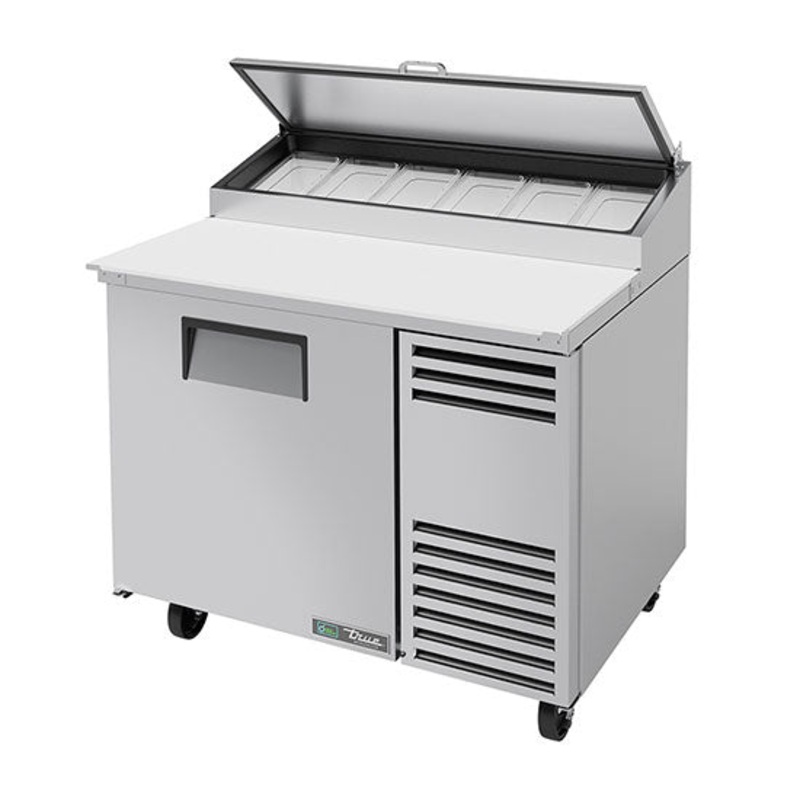 True TPP-AT-44-HC Pizza/Deli Prep Table, 1 Door, Angled Top, 44-1/2" Wide