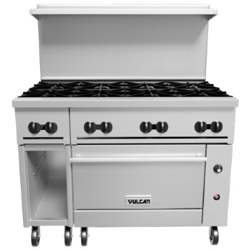Vulcan 48S-8B 48" Range, Endurance Series, 8 Burners, 26" Standard Oven, Gas