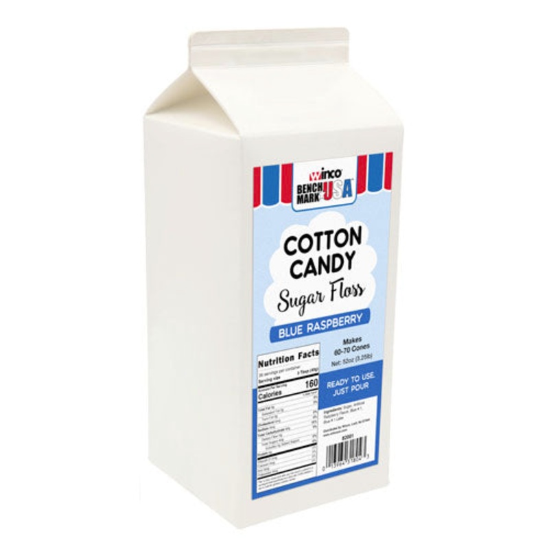 Winco 82001 Benchmark Cotton Candy Floss, Blue Raspberry