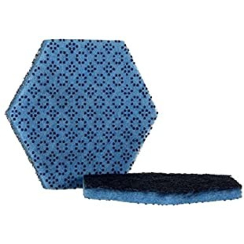 3M 2000HEX Scotch Brite Low Scratch Scour Pad, 5 3/4" x 5" Hexagon, Case of 15