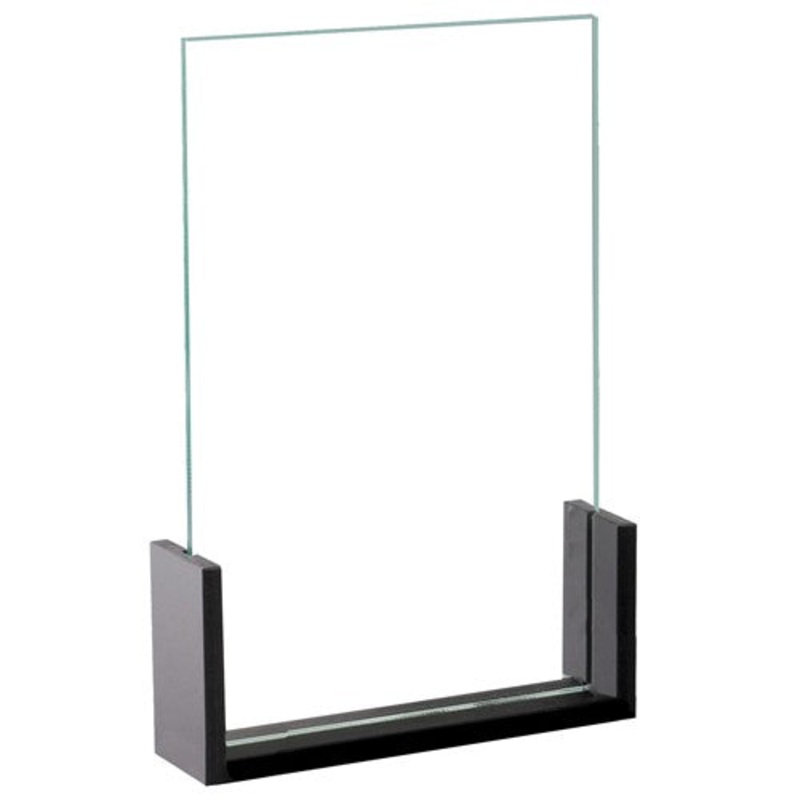 Cal-Mil 1510-811 U-Frame Cardholder, 8 1/2" x 11", Black Base with Acrylic