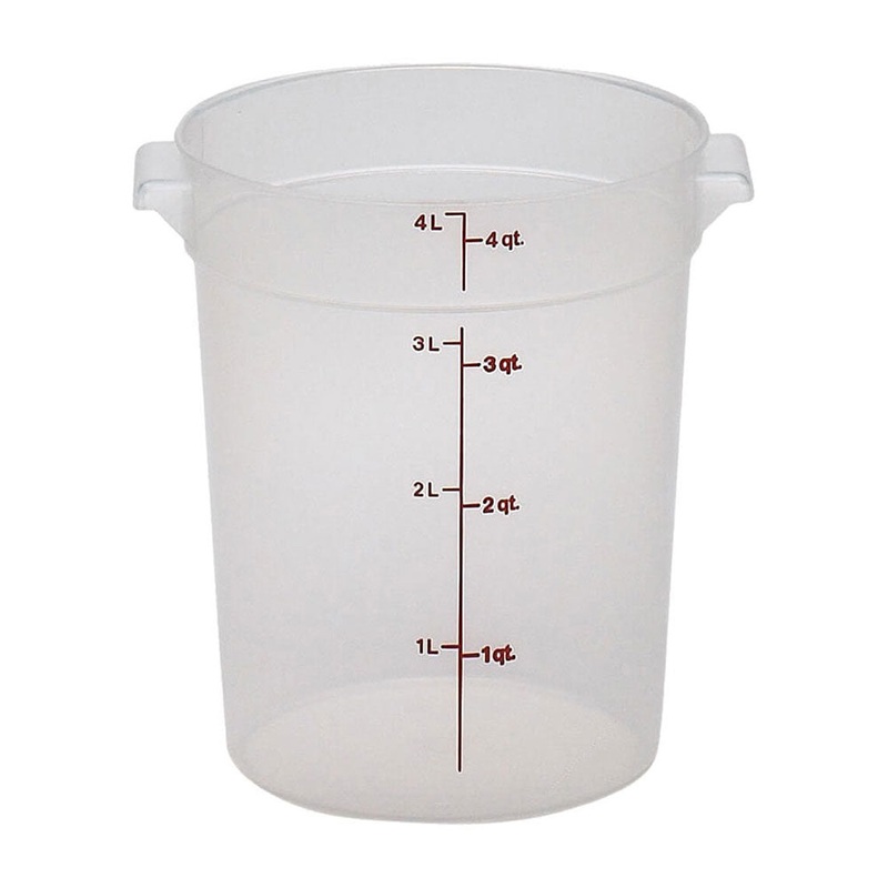 Cambro RFS4PP190 Round Storage Container, Translucent, 4 qt.