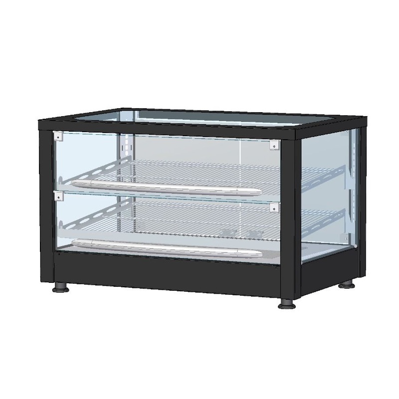 Equipex WD780B-2/1-SS-SL Self Service Countertop Warming Display, Black