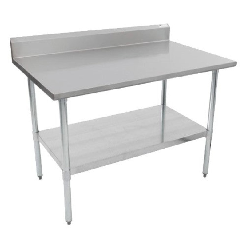 John Boos FBLGR5-9630-X Stainless Steel Work Table w/ Backsplash, 96" x 30"