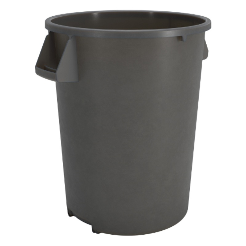 Carlisle 84105523 Bronco Round Waste Bin / Food Container, Gray, 55 gal.