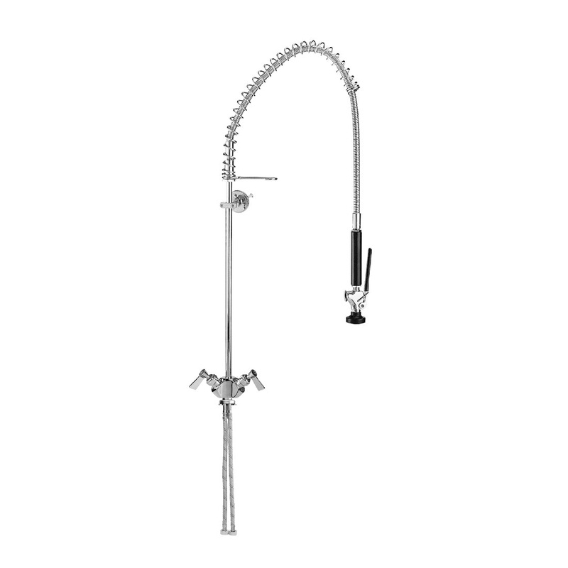 Fisher 53007 Stainless Steel Pre-Rinse Unit, Spring Style, Single Deck