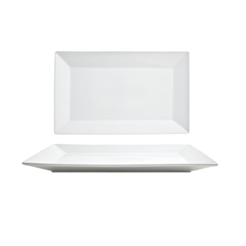FOH Kyoto Rectangle Plate, White, 14" x 9"