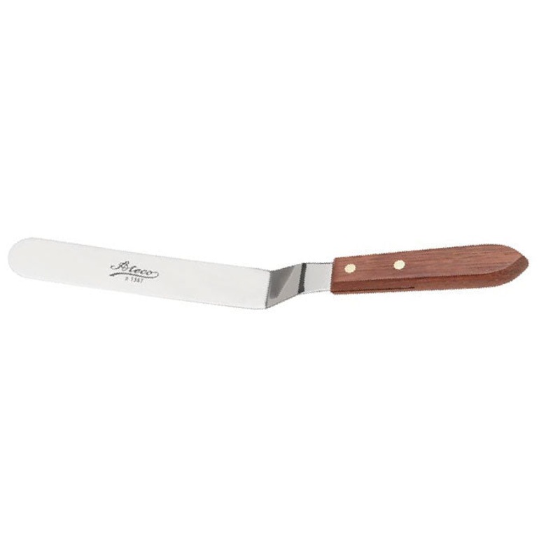 Ateco 1387 Offset Pastry Spatula w/ Wood Handle, 7-5/8"