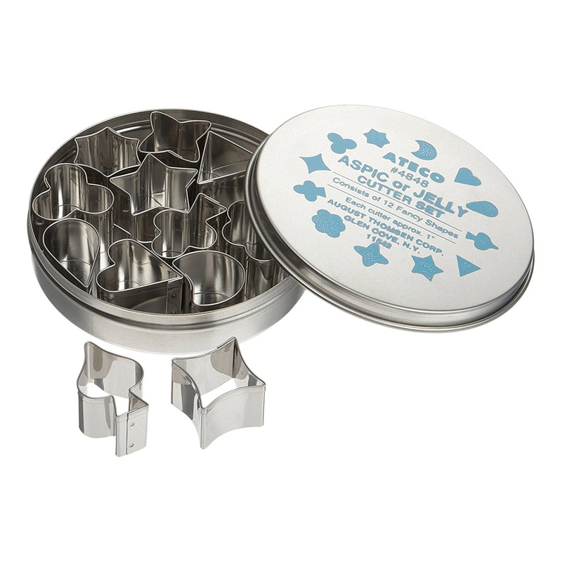 Ateco 4848 12-Piece Medium Aspic Cutter Set