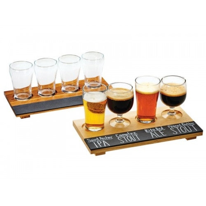 Cal-Mil 2063 Madera Write-On Beer Tasting Board, Natural Wood, 12" x 6"