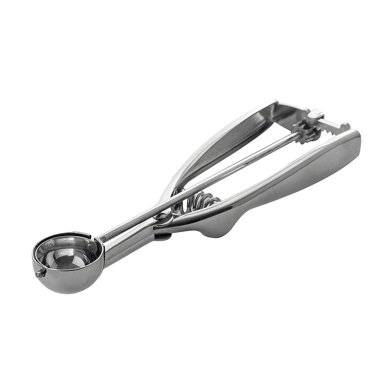 Ambidextrous Stainless Steel Squeeze #100 Disher, 3/8 oz.