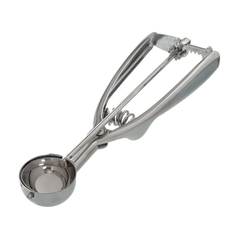Ambidextrous Stainless Steel Squeeze #70 Disher, 1/2 oz.