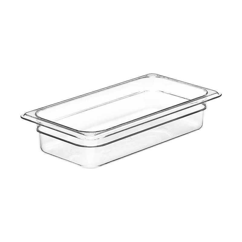 Cambro 32CW135 Camwear 1/3 Size Food Pan, Clear, 2-1/2" Deep