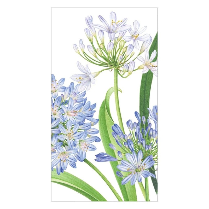 Agapanthus Garden Paper Guest Towel Napkins - Pkg/15