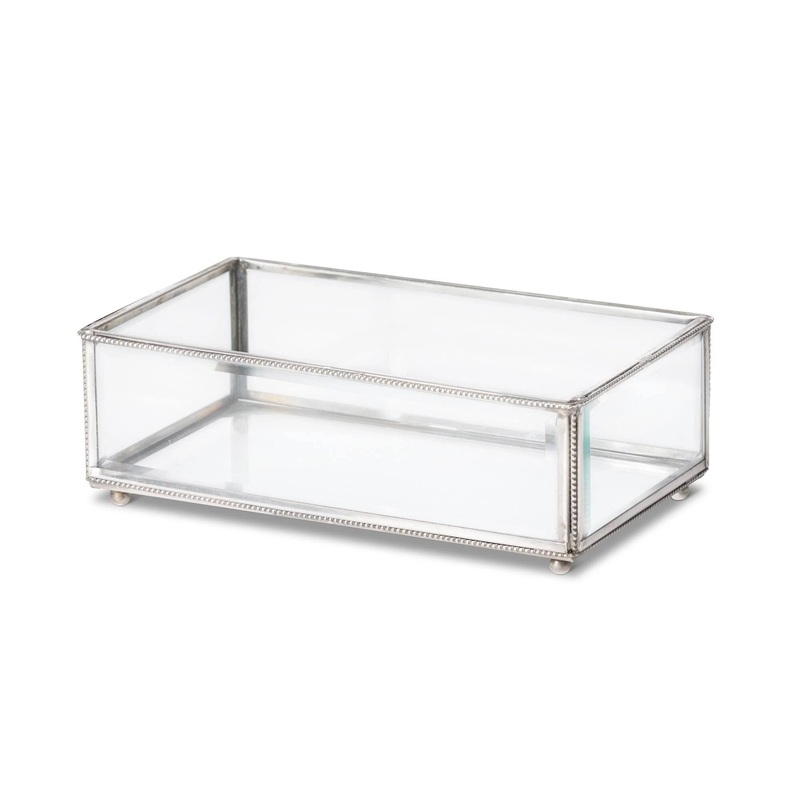 Antique Glass Guest Towel Holder