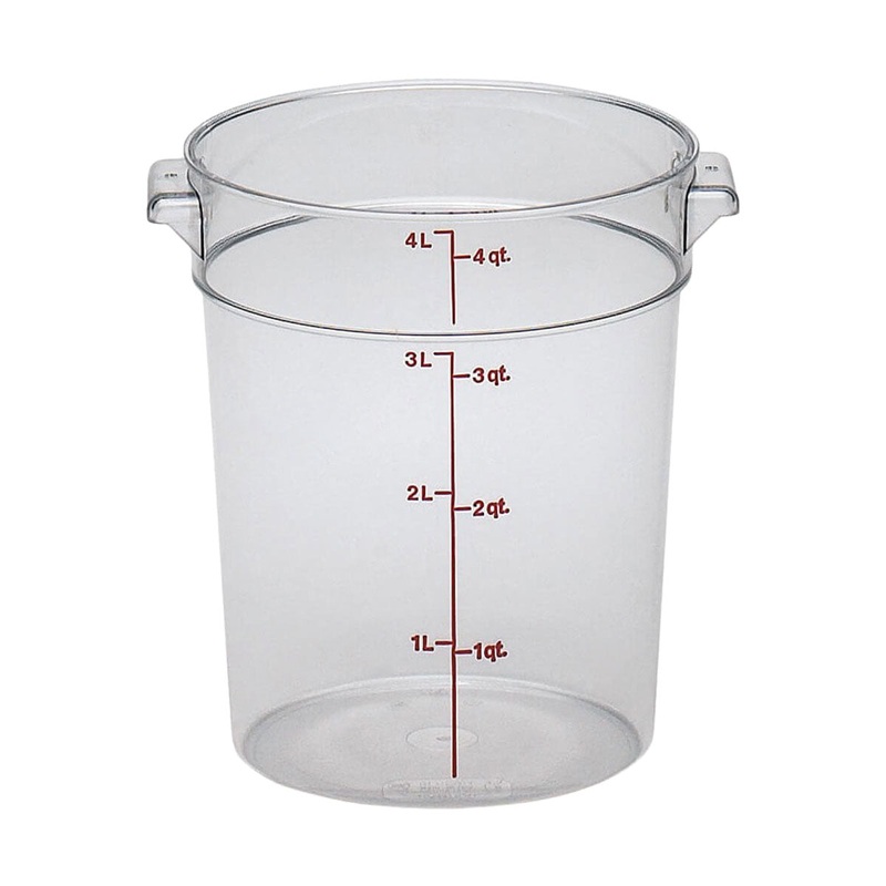 Cambro RFSCW4135 Camwear Round Storage Container, Clear, 4 qt.