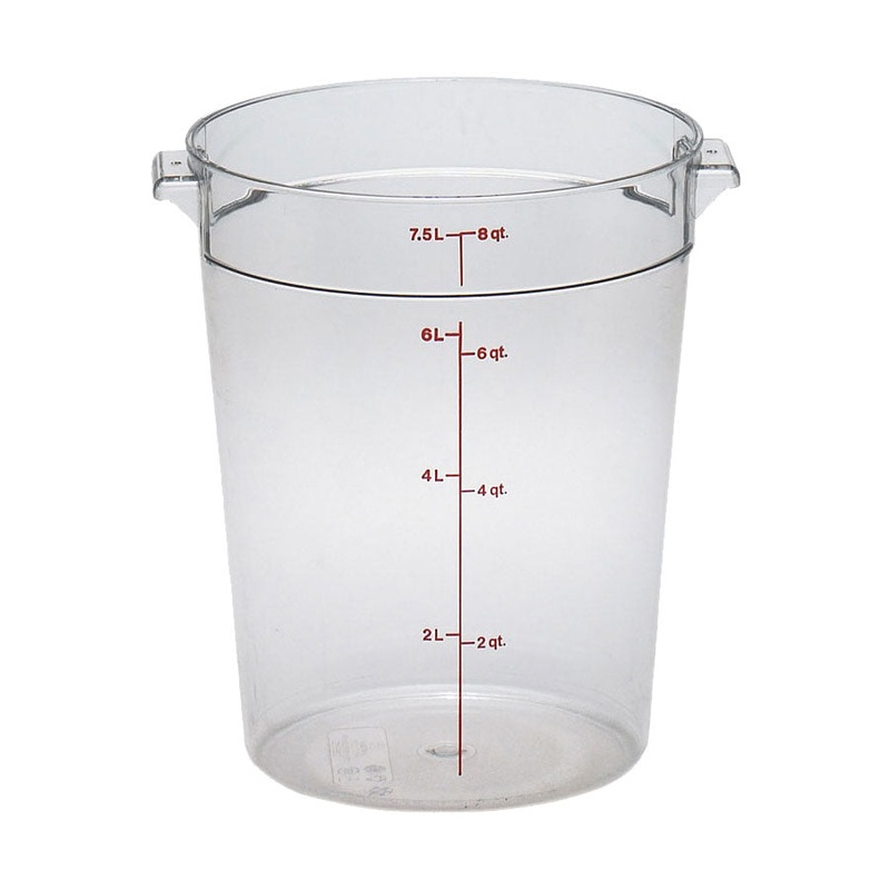 Cambro RFSCW8135 Camwear Round Storage Container, Clear, 8 qt.