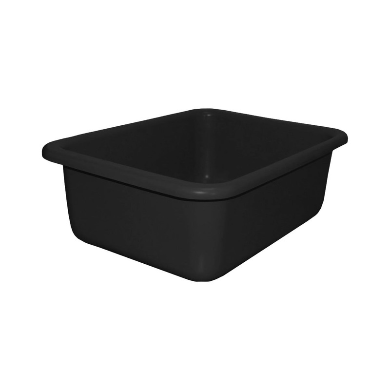 Golden West 72216B Tough Guy Bus Tub / Tote Box, Black, 16" x 22" x 7"