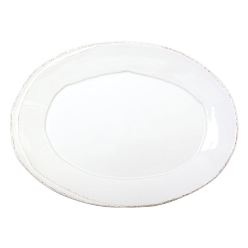 Lastra White Small Oval Platter