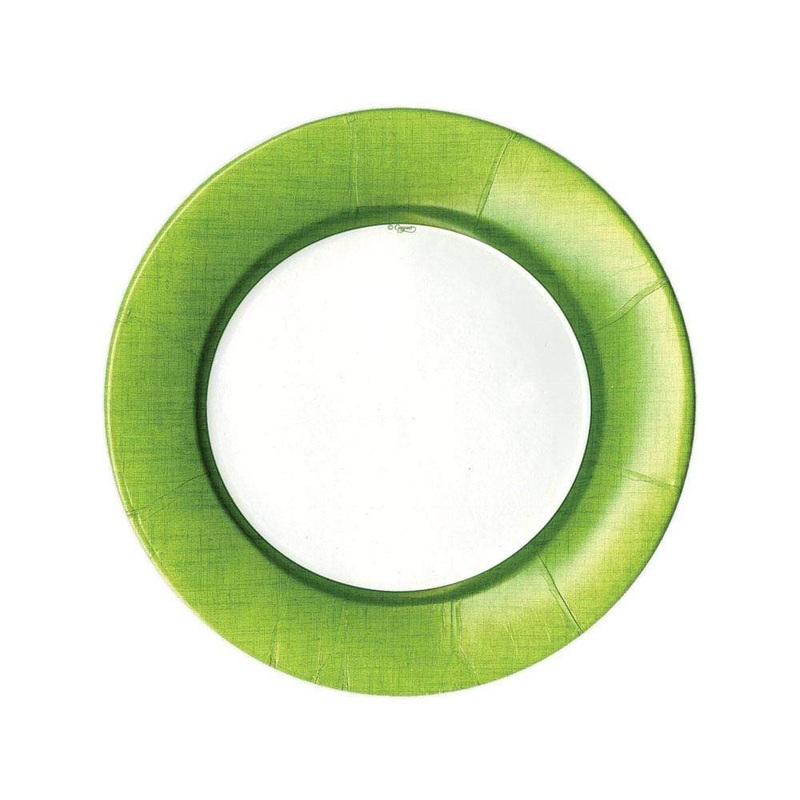 Moss Green Paper Salad & Dessert Plates