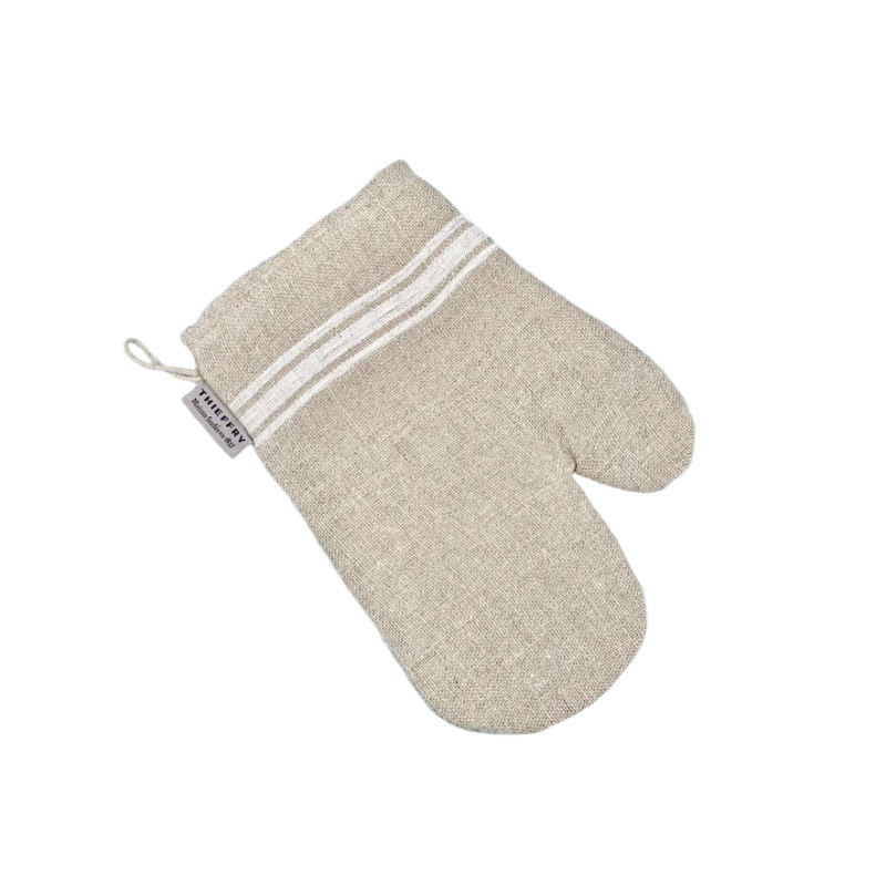 Thieffry White Monogramme Oven Mitt