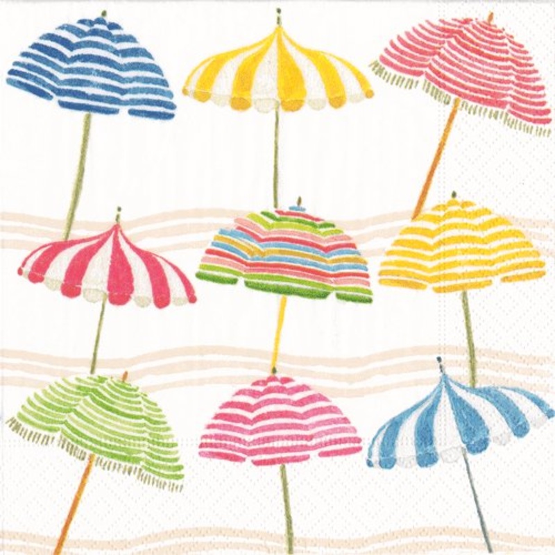Beach Umbrellas Paper Cocktail Napkins