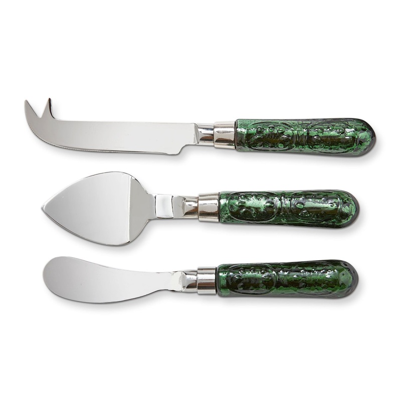 Glass Handle Cheese Utensil S/3