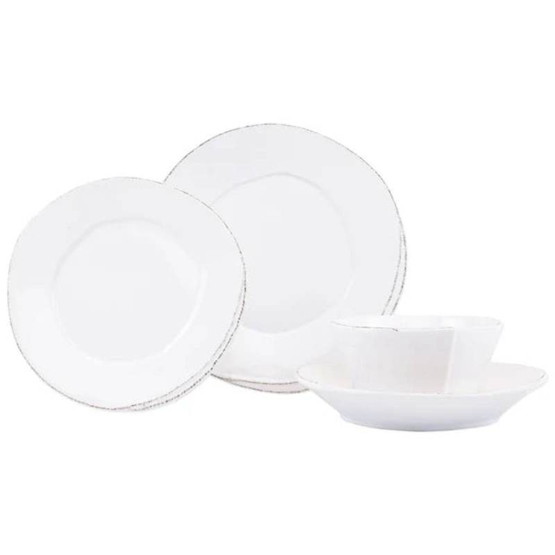 Lastra White  - 4 pc Place Setting