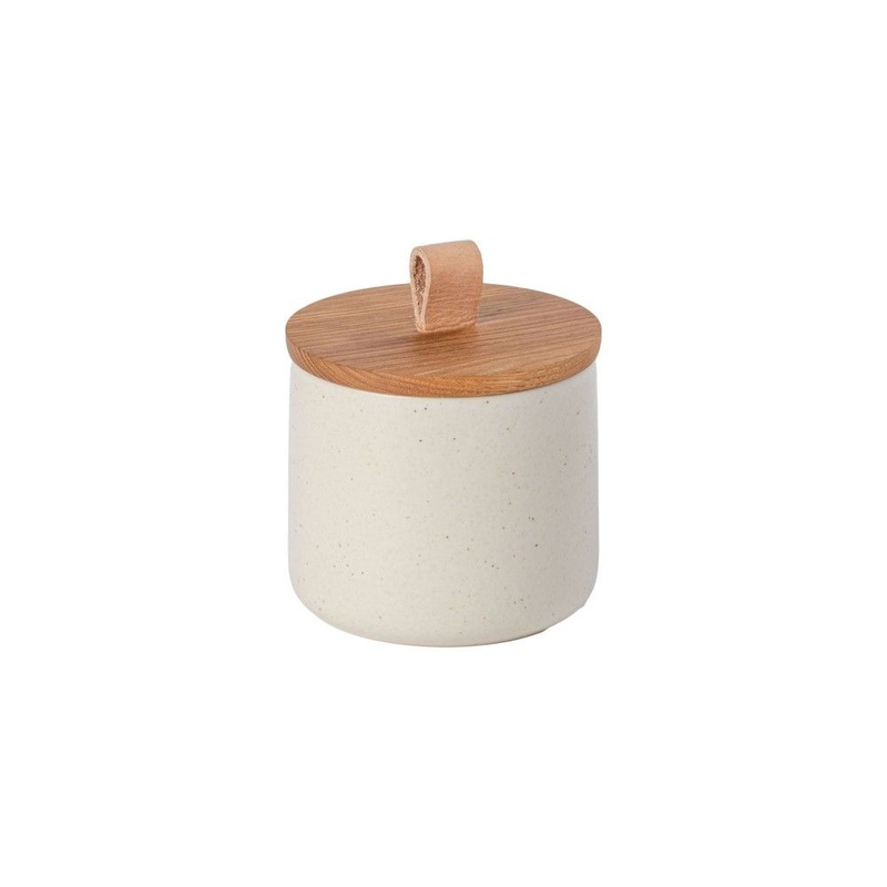 Pacifica 5" Canister, Oak Lid, Vanilla