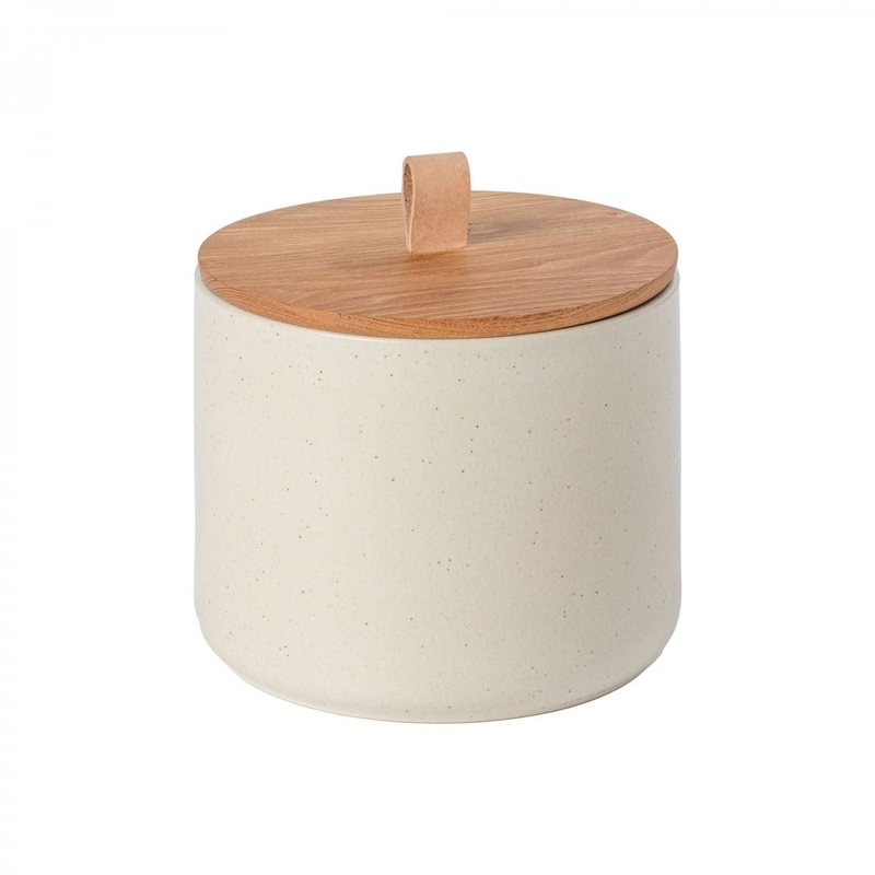 Pacifica 8" Canister, Oak Lid, Vanilla