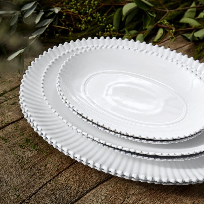 Pearl Platter, 20" White