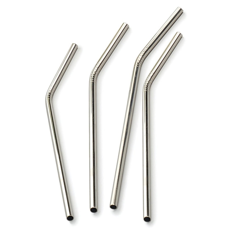 SS Drink Straws, Set/4