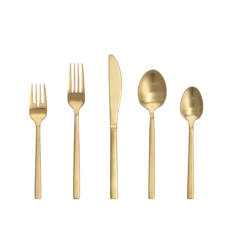 Arezzo Brushed Gold Flatware Set/20 pc