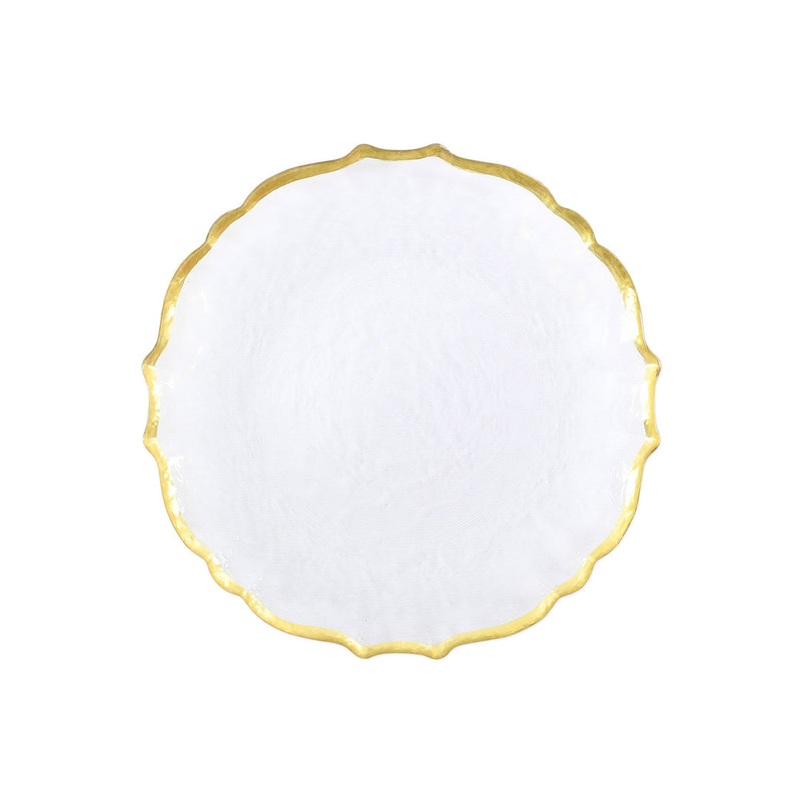 Baroque Glass Clear Salad Plate