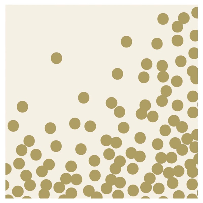 Gold Confetti Cocktail Napkin - 20/pkg
