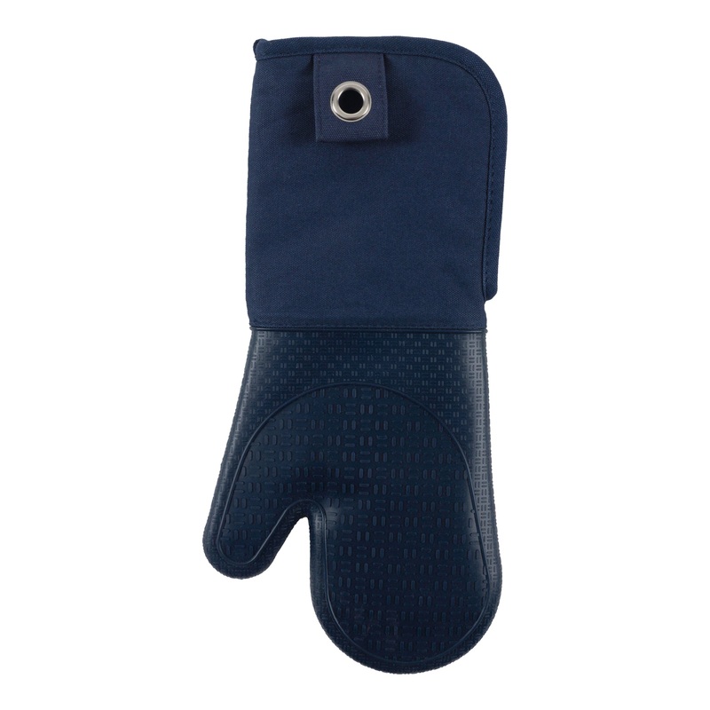 Home Gourmet Classics Oversized Silicone Oven Mitt, Blue