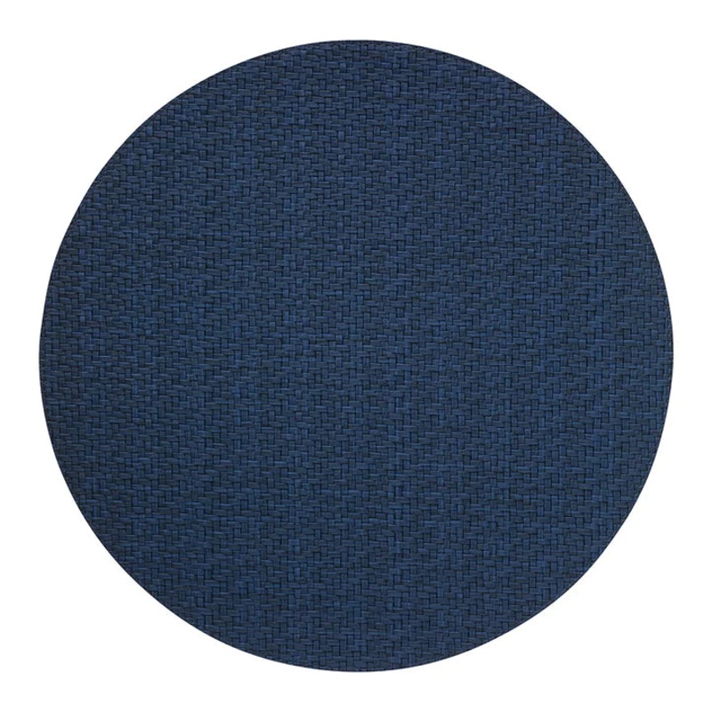 Navy Wicker Place Mats, Set/4