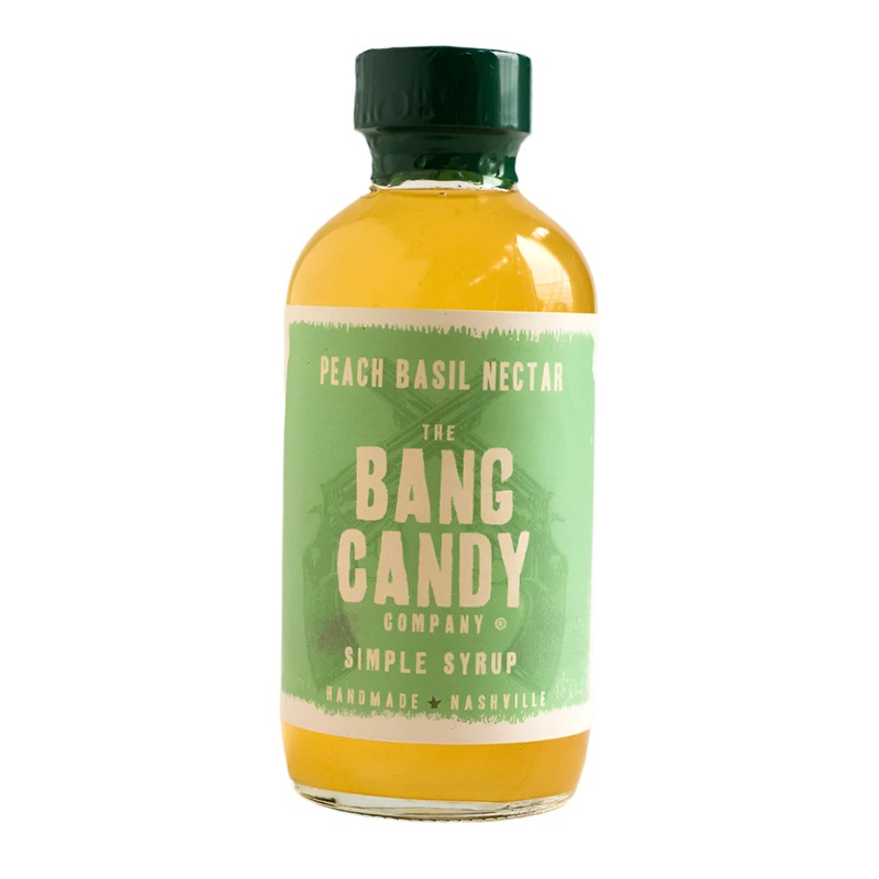 Peach Basil Nectar Simple Syrup - 8 oz