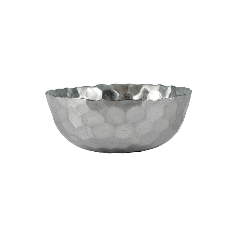 Rufolo Glass Platinum Honeycomb Medium Bowl