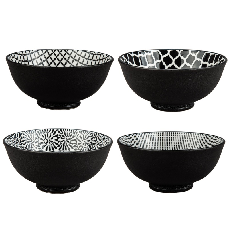 Bellissimo Bowls, Black & White Assorted - Sold Individually