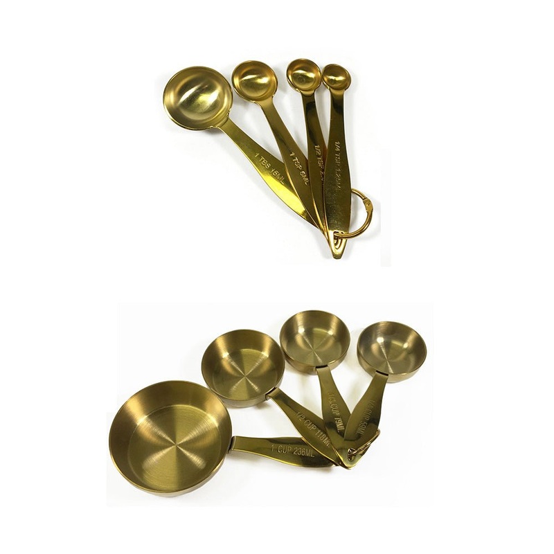 Gold Measuring Spoons, Set/4