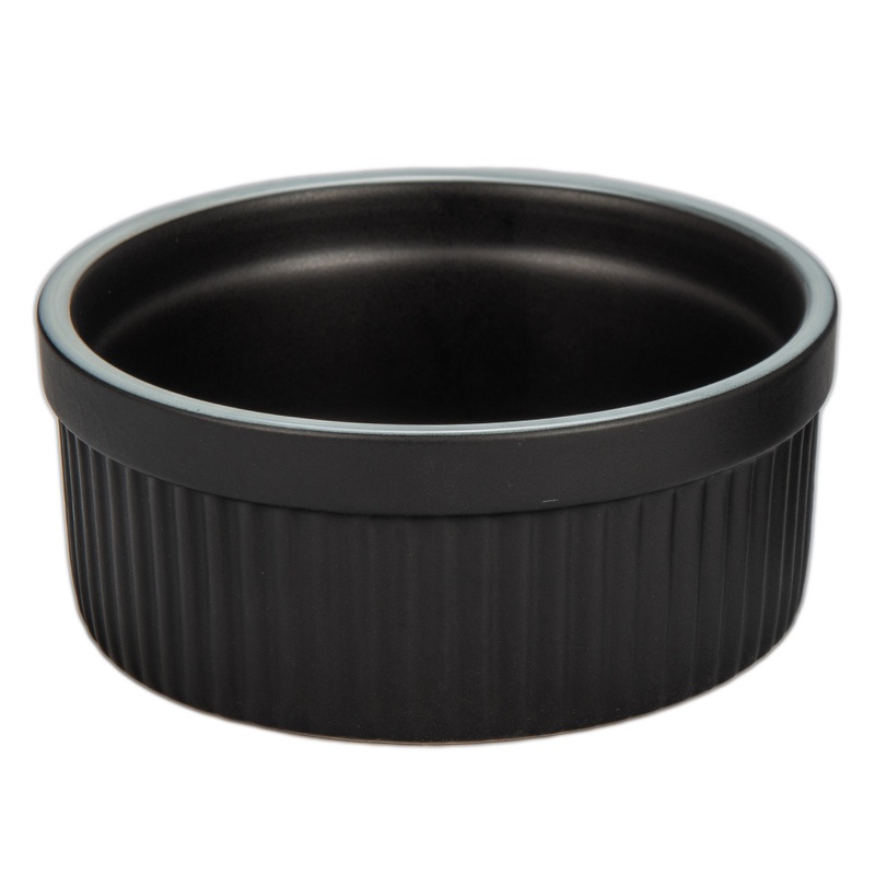 Tempo Souffle Ramekin, 12 oz Black Set/4